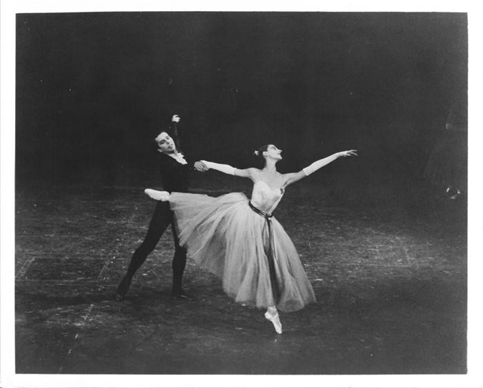 Tanaquil Le Clercq and Nicholas Magallanes in New York City Ballet production of  La Valse,  choreography by George Balanchine. Photographer unknown