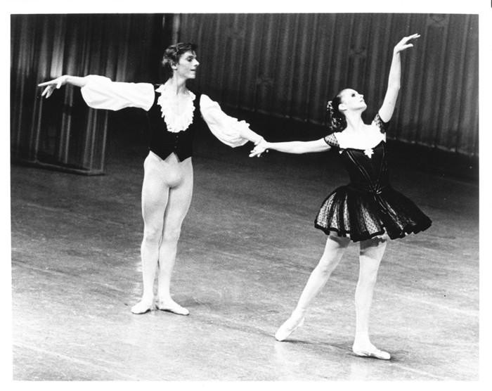 Suzanne Farrell and Ib Andersen in New York City Ballet production of Mozartiana, choreography by George Balanchine. Photograph by Martha Swope