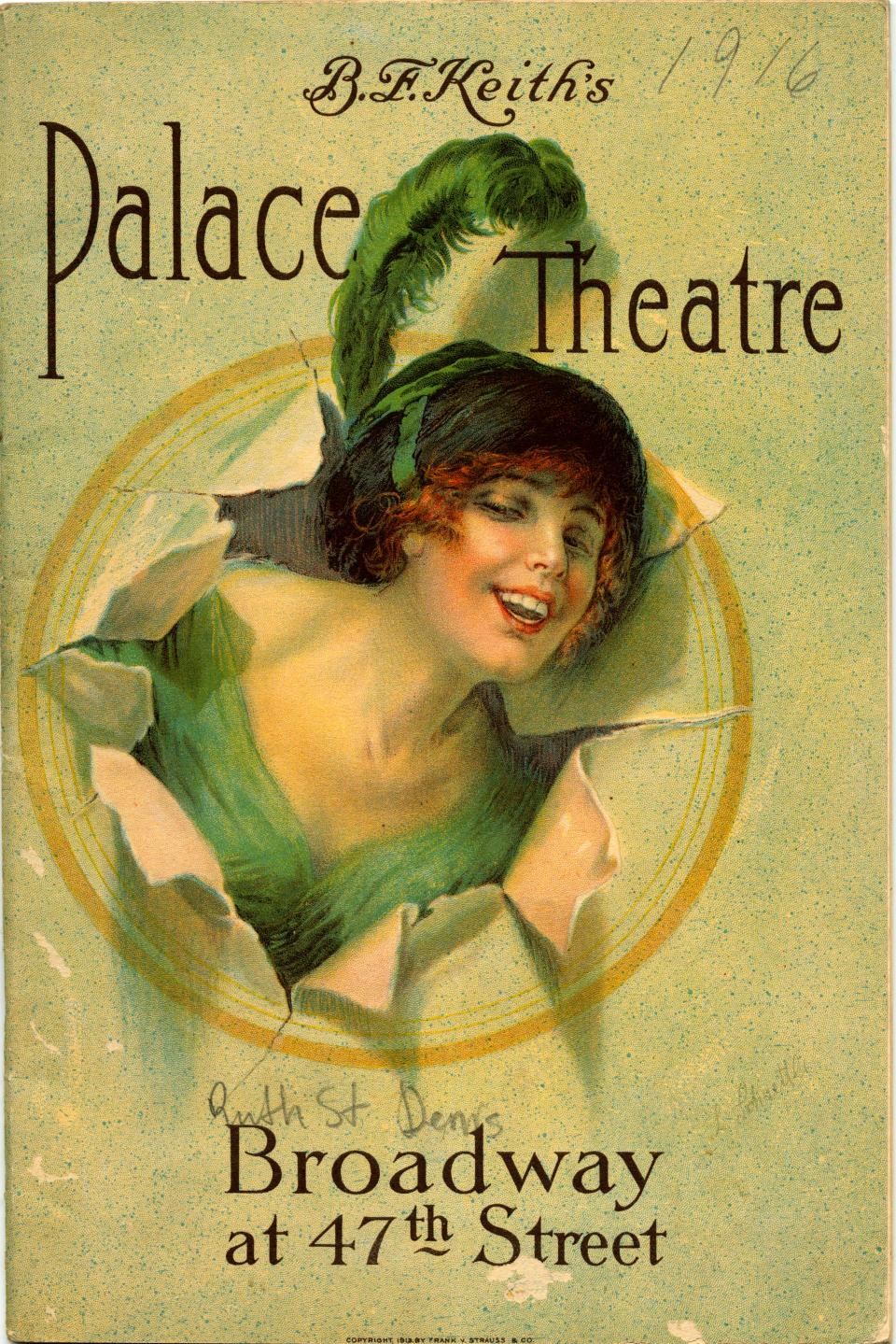 B.F. Keith's Palace Theatre, January 31, 1916 program