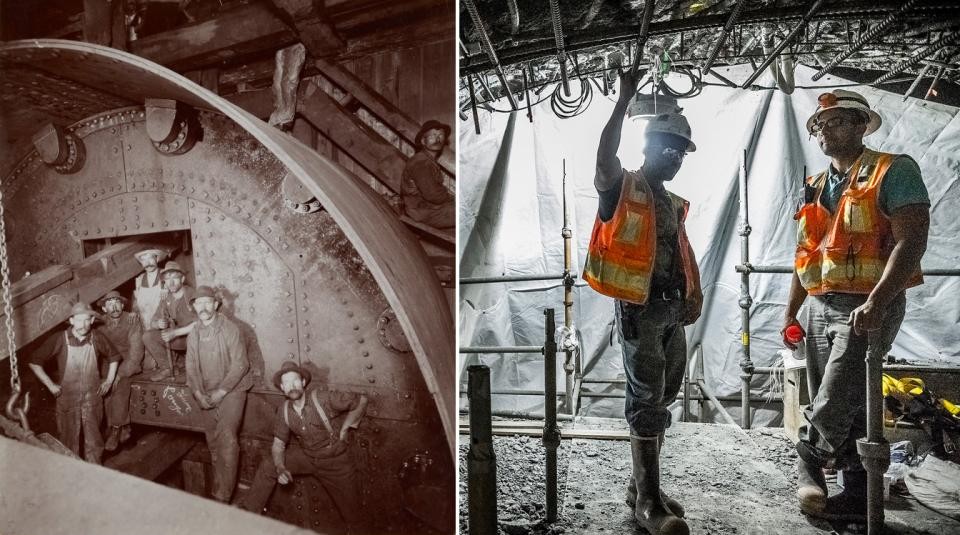 Workers in 1901 contrasted to workers in 2014. 