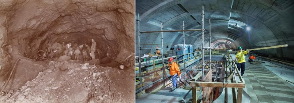 A tunnel created in 1901 and a tunnel created in on the Second Avenue Subway near 86th Street.