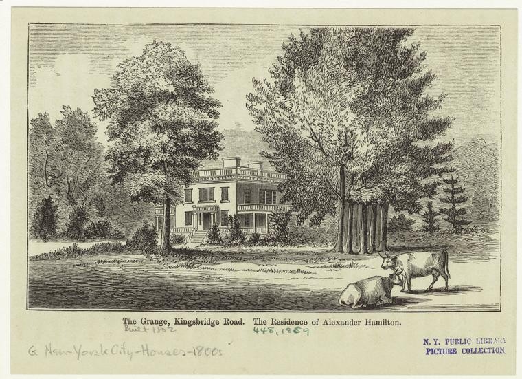 The Grange, Kingsbridge Road, The Residence Of Alexander Hamilton.