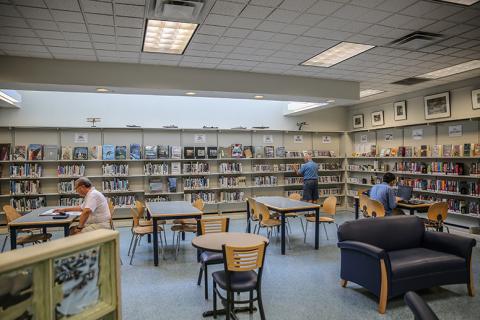 Interior view of City Island Library 
