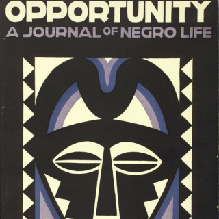 Detail from the front cover of Opportunity: A Journal of Negro Life, 1925
