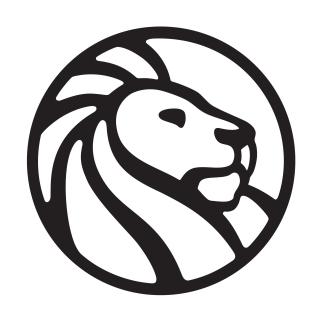black and white lion logo