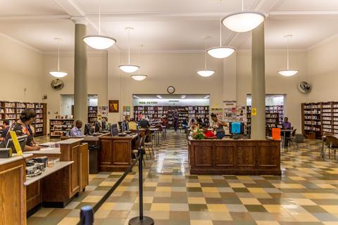 Interior view of Hamilton Grange Library 